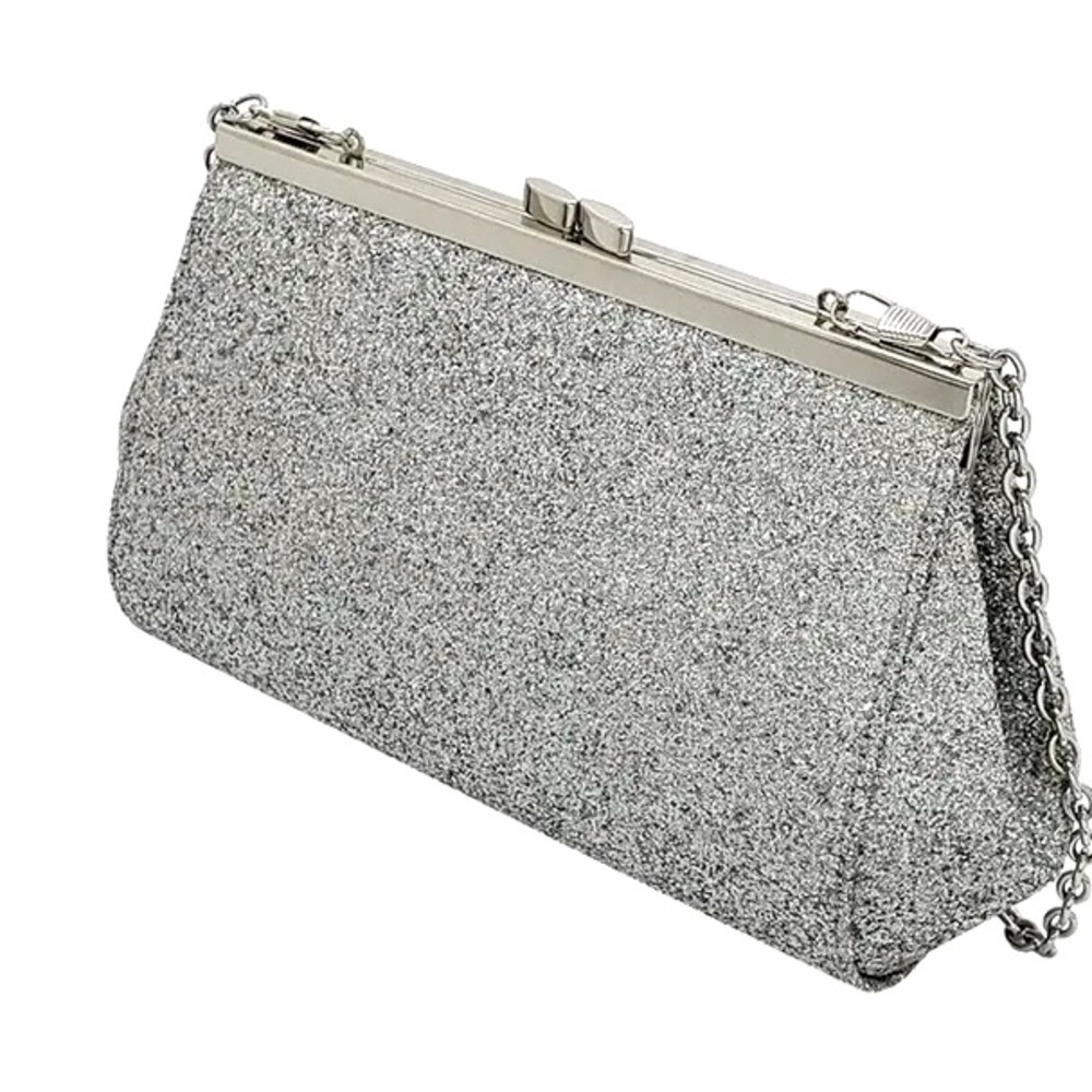 LA REGALE Lilibet Glitter Pouch Clutch NWOT